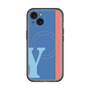 スリムプロテクションプレミアムケース with MagSafe［ オリジナル - initial color line - Y blue ］
