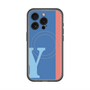 スリムプロテクションプレミアムケース with MagSafe［ オリジナル - initial color line - Y blue ］