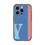 スリムプロテクションプレミアムケース with MagSafe［ オリジナル - initial color line - Y blue ］