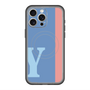 スリムプロテクションプレミアムケース with MagSafe［ オリジナル - initial color line - Y blue ］