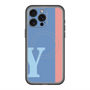 スリムプロテクションプレミアムケース with MagSafe［ オリジナル - initial color line - Y blue ］
