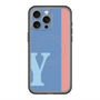 スリムプロテクションプレミアムケース with MagSafe［ オリジナル - initial color line - Y blue ］