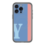 スリムプロテクションプレミアムケース with MagSafe［ オリジナル - initial color line - Y blue ］