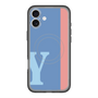 スリムプロテクションプレミアムケース with MagSafe［ オリジナル - initial color line - Y blue ］