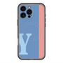 スリムプロテクションプレミアムケース with MagSafe［ オリジナル - initial color line - Y blue ］