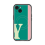 スリムプロテクションプレミアムケース with MagSafe［ オリジナル - initial color line - Y green ］