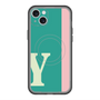 スリムプロテクションプレミアムケース with MagSafe［ オリジナル - initial color line - Y green ］