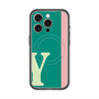 スリムプロテクションプレミアムケース with MagSafe［ オリジナル - initial color line - Y green ］