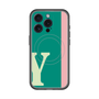 スリムプロテクションプレミアムケース with MagSafe［ オリジナル - initial color line - Y green ］