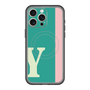 スリムプロテクションプレミアムケース with MagSafe［ オリジナル - initial color line - Y green ］