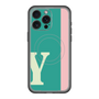 スリムプロテクションプレミアムケース with MagSafe［ オリジナル - initial color line - Y green ］