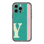 スリムプロテクションプレミアムケース with MagSafe［ オリジナル - initial color line - Y green ］