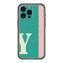 スリムプロテクションプレミアムケース with MagSafe［ オリジナル - initial color line - Y green ］