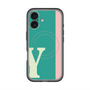スリムプロテクションプレミアムケース with MagSafe［ オリジナル - initial color line - Y green ］