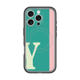 スリムプロテクションプレミアムケース with MagSafe［ オリジナル - initial color line - Y green ］