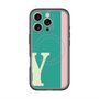 スリムプロテクションプレミアムケース with MagSafe［ オリジナル - initial color line - Y green ］