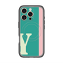スリムプロテクションプレミアムケース with MagSafe［ オリジナル - initial color line - Y green ］