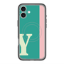 スリムプロテクションプレミアムケース with MagSafe［ オリジナル - initial color line - Y green ］