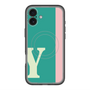 スリムプロテクションプレミアムケース with MagSafe［ オリジナル - initial color line - Y green ］