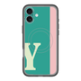 スリムプロテクションプレミアムケース with MagSafe［ オリジナル - initial color line - Y green ］