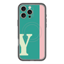 スリムプロテクションプレミアムケース with MagSafe［ オリジナル - initial color line - Y green ］