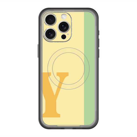 スリムプロテクションプレミアムケース with MagSafe［ オリジナル - initial color line - Y yellow ］