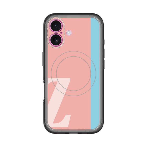 スリムプロテクションプレミアムケース with MagSafe［ オリジナル - initial color line - Z pink ］