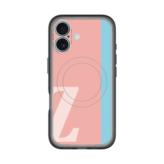 スリムプロテクションプレミアムケース with MagSafe［ オリジナル - initial color line - Z pink ］