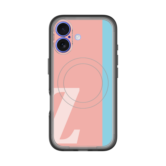 スリムプロテクションプレミアムケース with MagSafe［ オリジナル - initial color line - Z pink ］
