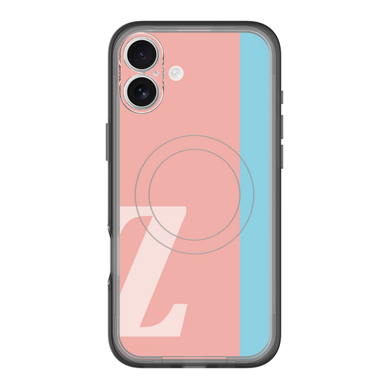 スリムプロテクションプレミアムケース with MagSafe［ オリジナル - initial color line - Z pink ］