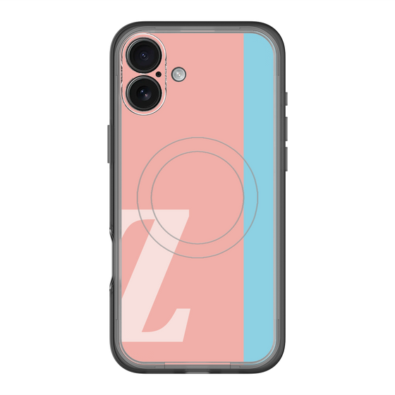 スリムプロテクションプレミアムケース with MagSafe［ オリジナル - initial color line - Z pink ］