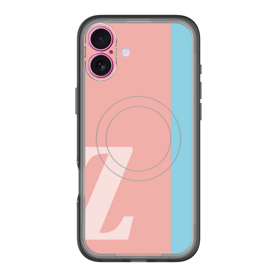 スリムプロテクションプレミアムケース with MagSafe［ オリジナル - initial color line - Z pink ］