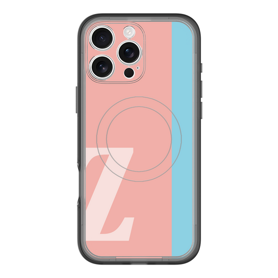 スリムプロテクションプレミアムケース with MagSafe［ オリジナル - initial color line - Z pink ］