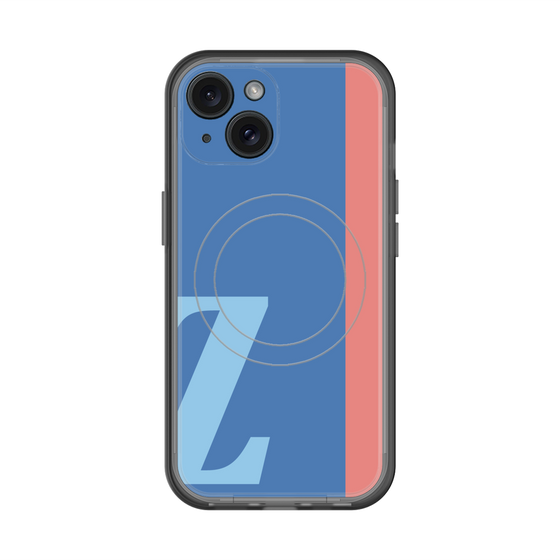 スリムプロテクションプレミアムケース with MagSafe［ オリジナル - initial color line - Z blue ］
