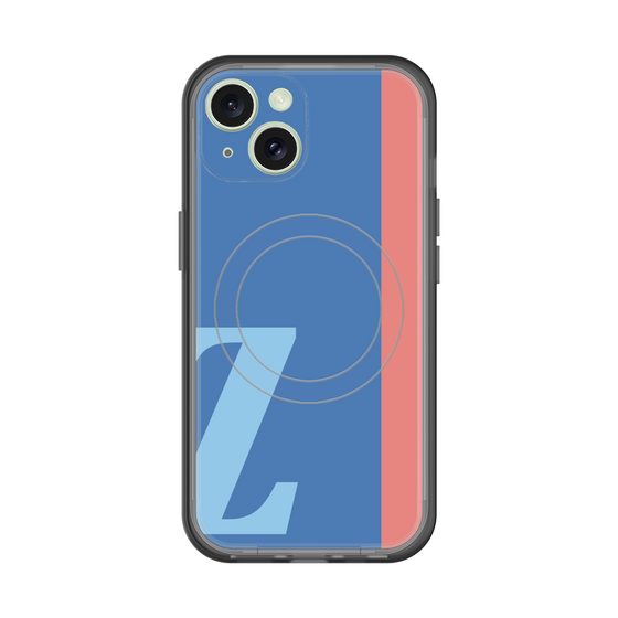 スリムプロテクションプレミアムケース with MagSafe［ オリジナル - initial color line - Z blue ］