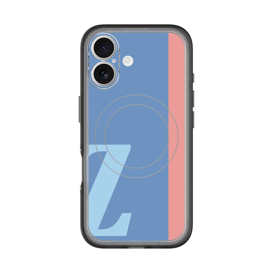 スリムプロテクションプレミアムケース with MagSafe［ オリジナル - initial color line - Z blue ］