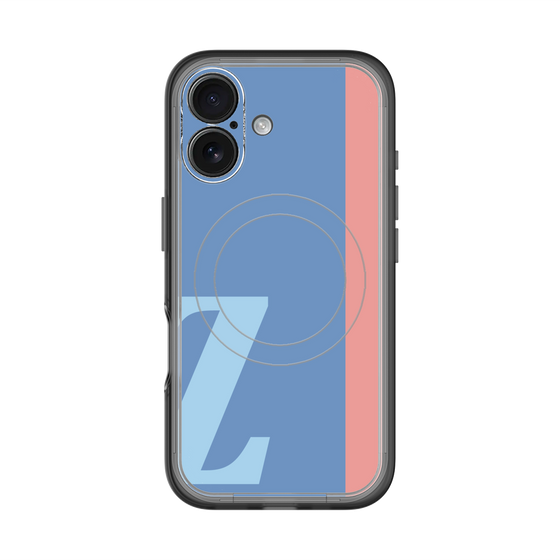スリムプロテクションプレミアムケース with MagSafe［ オリジナル - initial color line - Z blue ］