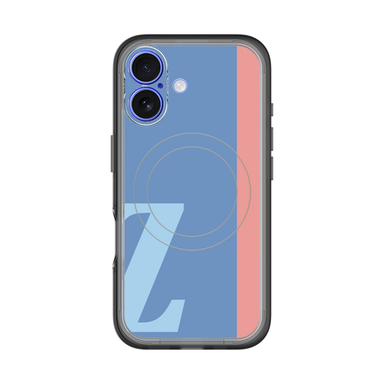 スリムプロテクションプレミアムケース with MagSafe［ オリジナル - initial color line - Z blue ］