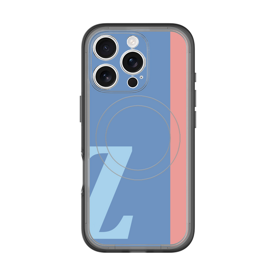スリムプロテクションプレミアムケース with MagSafe［ オリジナル - initial color line - Z blue ］