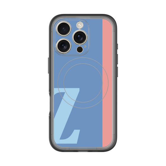 スリムプロテクションプレミアムケース with MagSafe［ オリジナル - initial color line - Z blue ］