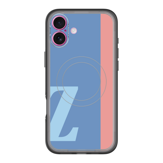 スリムプロテクションプレミアムケース with MagSafe［ オリジナル - initial color line - Z blue ］