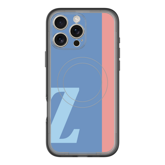 スリムプロテクションプレミアムケース with MagSafe［ オリジナル - initial color line - Z blue ］