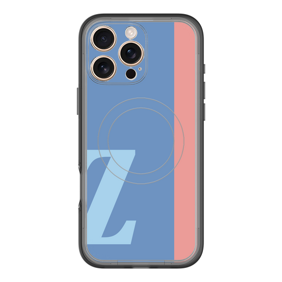 スリムプロテクションプレミアムケース with MagSafe［ オリジナル - initial color line - Z blue ］