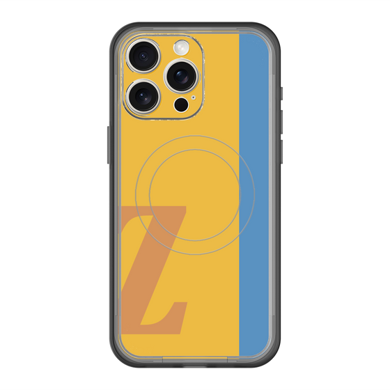 スリムプロテクションプレミアムケース with MagSafe［ オリジナル - initial color line - Z orange ］