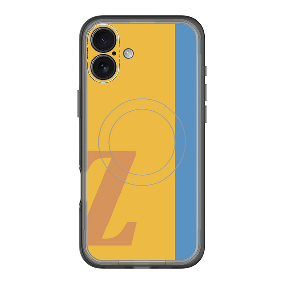 スリムプロテクションプレミアムケース with MagSafe［ オリジナル - initial color line - Z orange ］