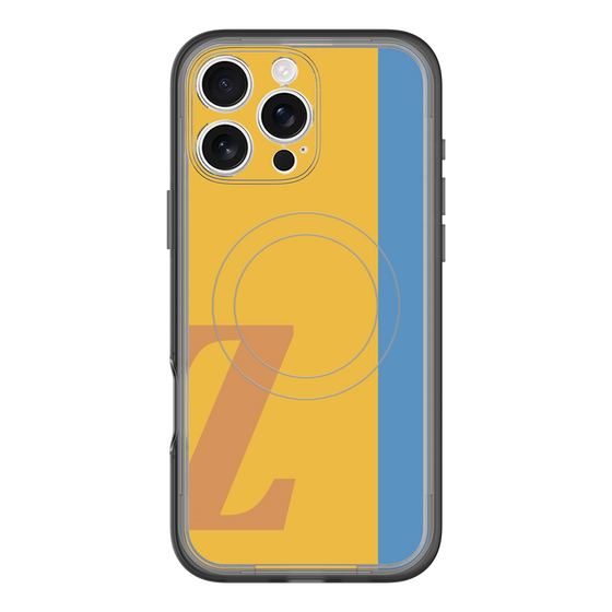スリムプロテクションプレミアムケース with MagSafe［ オリジナル - initial color line - Z orange ］
