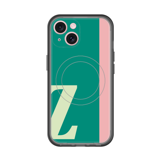 スリムプロテクションプレミアムケース with MagSafe［ オリジナル - initial color line - Z green ］