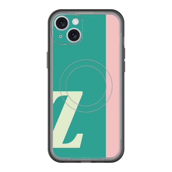 スリムプロテクションプレミアムケース with MagSafe［ オリジナル - initial color line - Z green ］