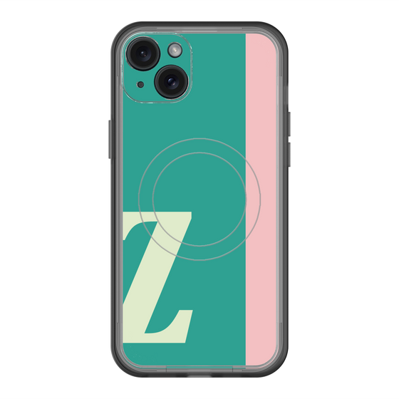 スリムプロテクションプレミアムケース with MagSafe［ オリジナル - initial color line - Z green ］