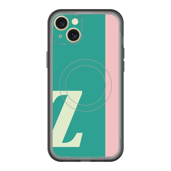 スリムプロテクションプレミアムケース with MagSafe［ オリジナル - initial color line - Z green ］